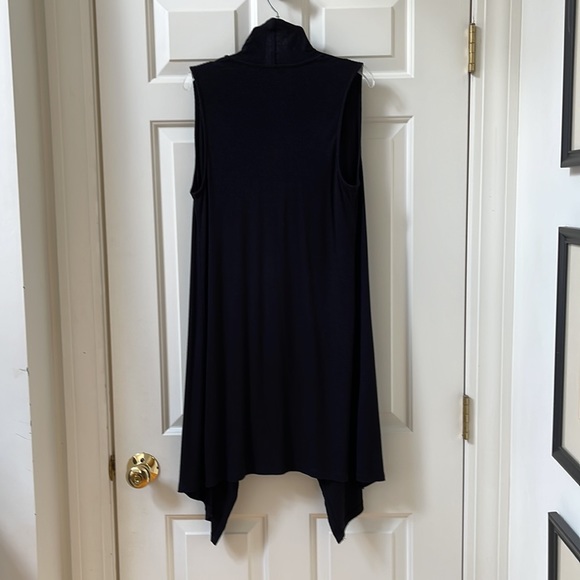 INC Open Front Drape Long Line Transitional Vest Cardigan Lagenlook - Picture 2 of 6